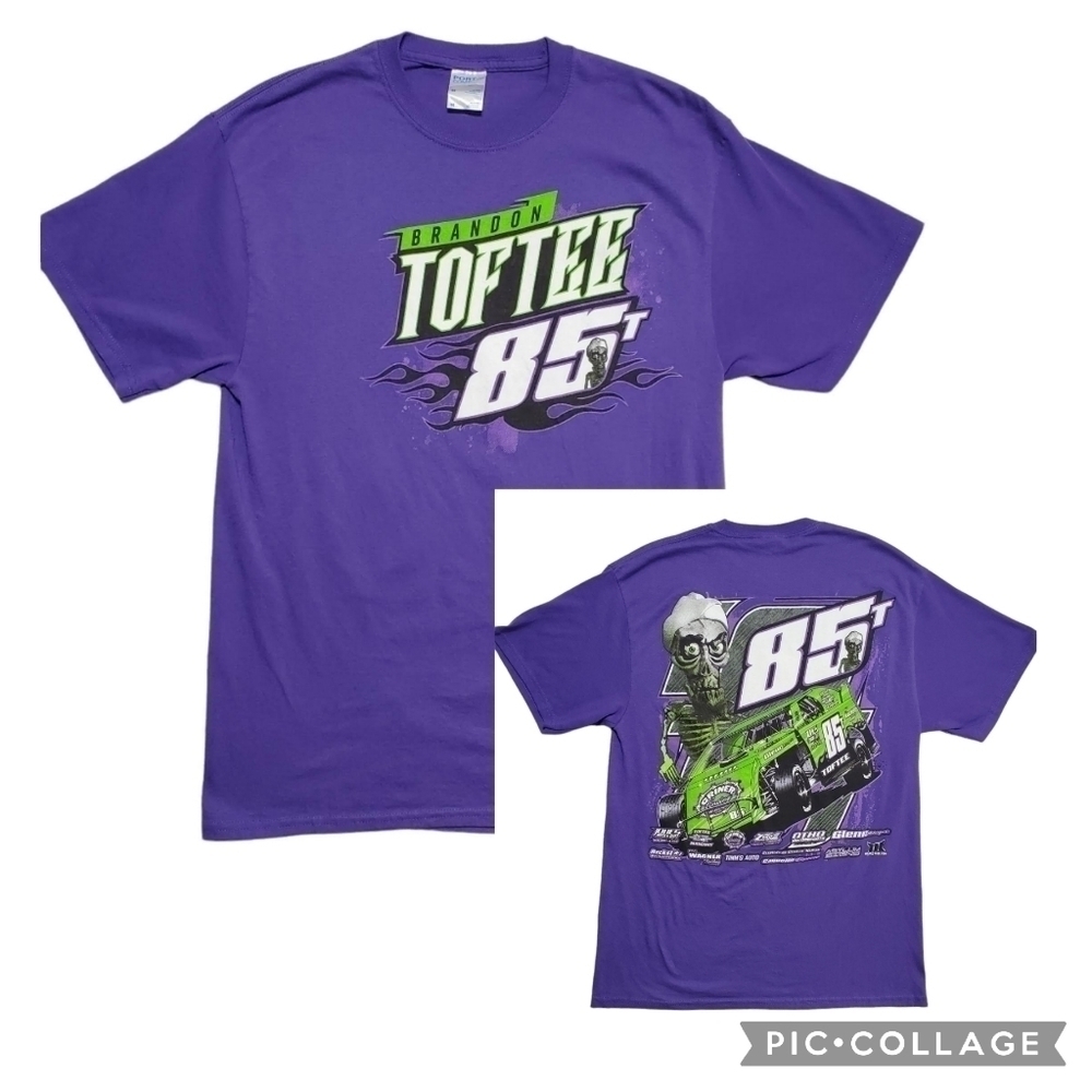 Vintage Port & Company Purple Unisex Graphic T-Shirt Size Medium